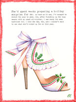 Claudia Lynch ShoeStories - Christmas Apron Shoe