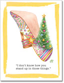 Claudia Lynch ShoeStories - Christmas Tree Shoe Card